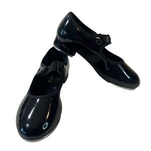 So Danca Patent Leather Tap Dance Shoes Girls Size 10.5